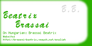 beatrix brassai business card